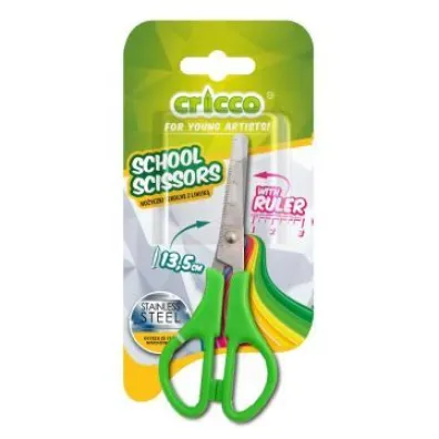 Cricco No�yczki szkolne z linijk� 13,5 cm