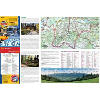 Zakopane i okolice plan miasta 1:15 000 laminat midi 2023