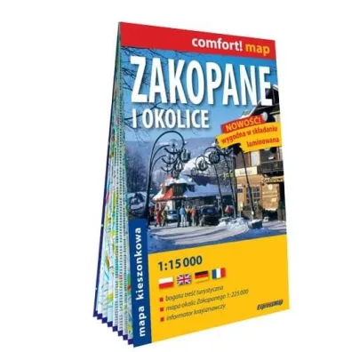 Zakopane i okolice plan miasta 1:15 000 laminat midi 2023