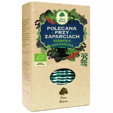 Dary Natury Herbatka polecana przy zaparciach 25 x 2 g Bio