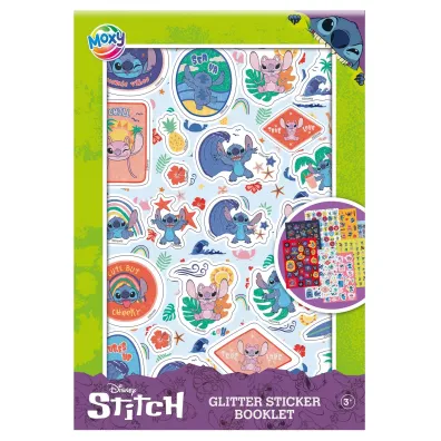 Ksi��eczka naklejek z brokatem Disney Stitch - A5 8 arkuszy Grafix