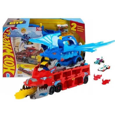 Hot Wheels. City - transporter podw�jny smok 2w1 Mattel