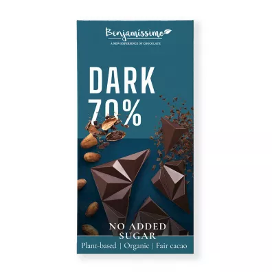 Benjamissimo Czekolada gorzka 70 % bezglutenowa 60 g Bio