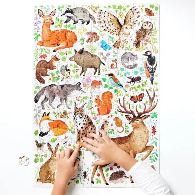 Puzzle odkrywcy 300 el. Dzika przyroda Bright Junior Media