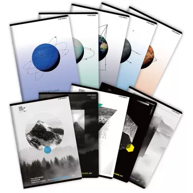 Top-2000 Zeszyt Geo/Planet A5 z marginesem kratka, 5mm, margines 96 kartek