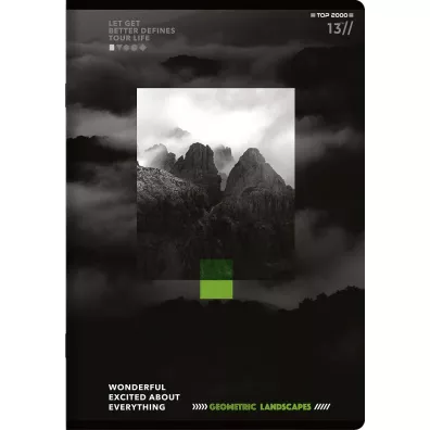 Top-2000 Zeszyt Geo/Planet A5 z marginesem kratka, 5mm, margines 96 kartek