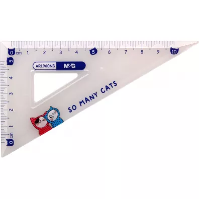 M&G Zestaw geometryczny So Many Cats, linijka 15cm, 2 ekierki, k�tomierz
