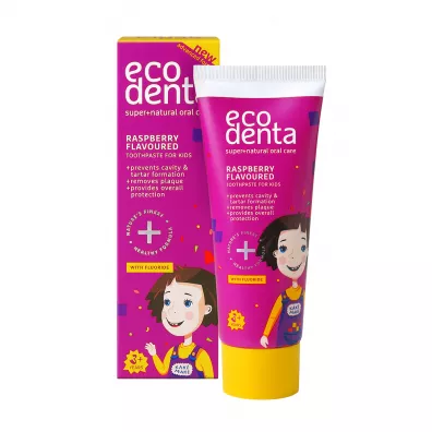 Ecodenta Raspberry Flavoured Toothpaste For Kids pasta do z�b�w dla dzieci o smaku malinowym 75 ml