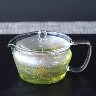 Hario Tachikichi Cha-Cha Kyusu Zen Kyo-Karakusa Dzbanek do zaparzania herbaty 450 ml