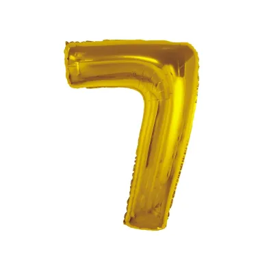Godan Balon foliowy Smart cyfra 7 z�ota 92cm