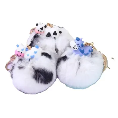 Brelok z pomponem Kr�wka mix HAPPY COLOR