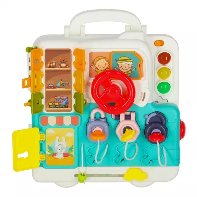 Tablica manipulacyjna sensoryczna montessori walizka pokrta mi XXL wiato dwik