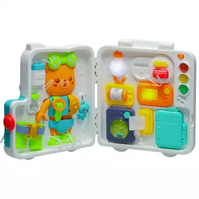 Tablica manipulacyjna sensoryczna montessori walizka pokrta mi XXL wiato dwik