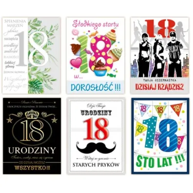 Merigraf Karnet 18 Urodziny A5 mix