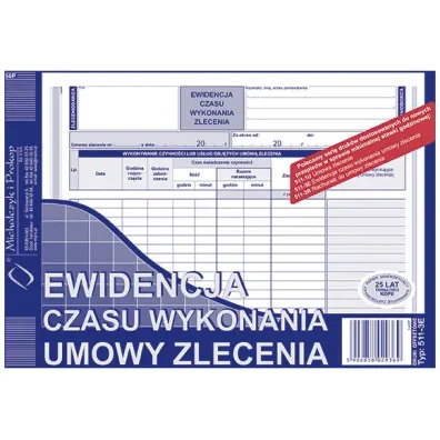 Michalczyk i Prokop Ewidencja czasu wykonywania umowy zlecenia 511-3E