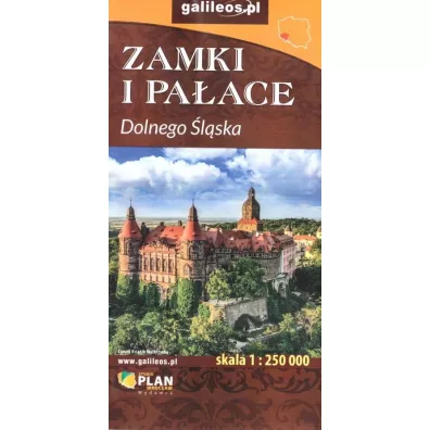 Zamki i Pa�ace Dolnego �l�ska 1: 250 000 mapa 2024