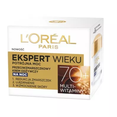 LOreal Paris Ekspert Wieku 70+ przeciwzmarszczkowy krem od�ywczy na noc 50 ml
