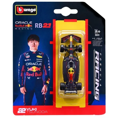 Bburago Model 1:64 BOLID F1 Red Bull Racing RB21 Yuki Tsunoda 18-58003