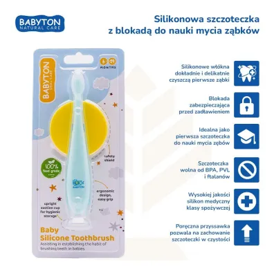 Babyton Silikonowa szczoteczka do z�b�w dla niemowl�t, 6-24 mies.