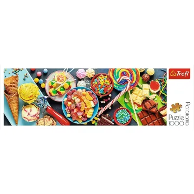 Puzzle panoramiczne 1000 el. S�odkie przysmaki Trefl