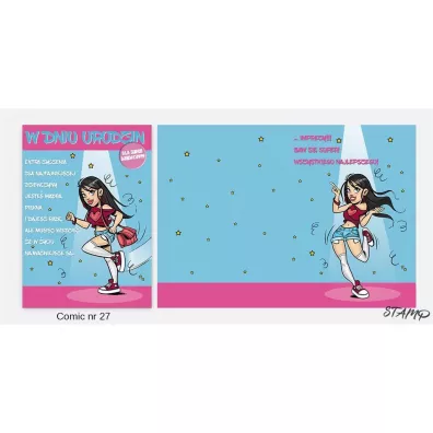 Stamp Karnet Comic B6 + koperta wz�r nr 27 Urodziny