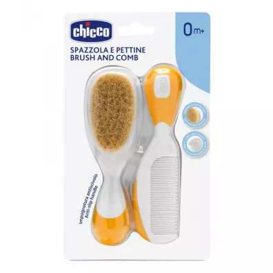 Chicco Szczotka z naturalnego w�osia + grzebyk 2 szt.