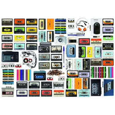Puzzle 550 el. Cassette player - Tin metal box Eurographics