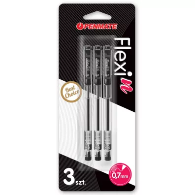 Penmate D�ugopis Flexi N czarny 3 szt.