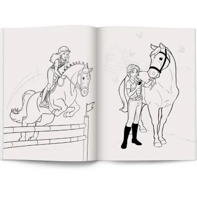 Horse Club. Kolorowanka z brokatem