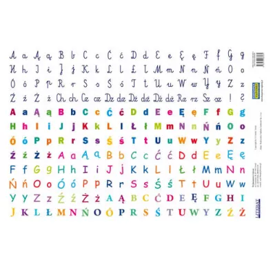 Naklejki Litery/Alfabet (240 naklejek)