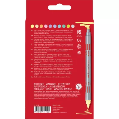Faber-Castell Flamastry dwustronne pastel 10 szt.
