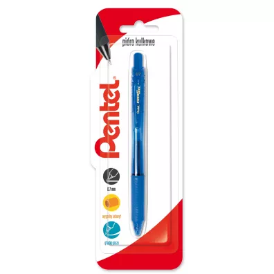 Pentel Pi�ro kulkowe EnerGel BL107 niebieski 0.7mm