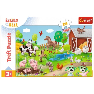 Puzzle maxi 24 el. Bobaski i zwierz�ta Trefl