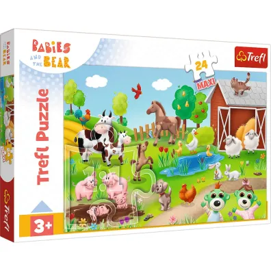 Puzzle maxi 24 el. Bobaski i zwierz�ta Trefl