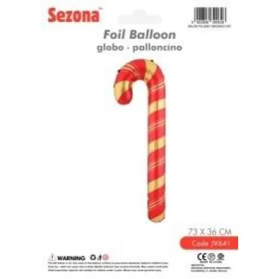 Balon Bo�e Narodzenie Laska cukrowa czerowna 73x36
