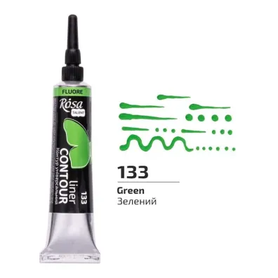 Rosa Farba akrylowa kontur universal fluor green 20ml