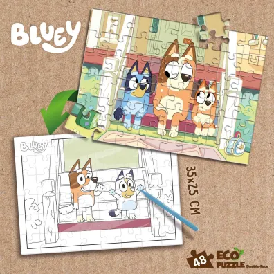 Puzzle dwustronne eko 48 el. Bluey Lisciani