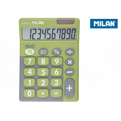 Kalkulator Milan 10 Pozycyjny Touch Duo Due Klawisze Zielony