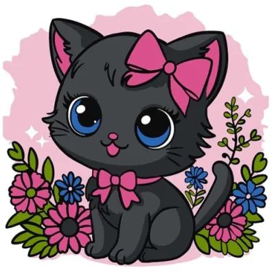 Malowanie po numerach - Ma�y kotek 25x25cm Qbee