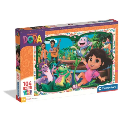 Puzzle 104 el. Maxi SuperColor. Dora Clementoni