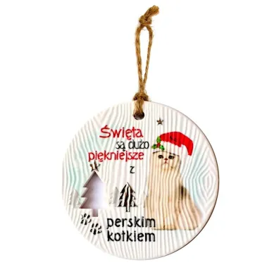 Kukartka Zawieszka ceramiczna Bo�e Narodzenie Pers