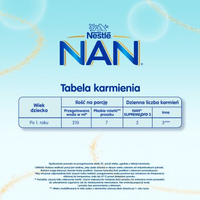 Nestle Nan Supreme Pro 3 HM-O Mleko modyfikowane junior dla dzieci po 1. roku 800 g