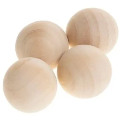 Brewis Drewniane kulki bez otworu naturalne 30mm 4 szt.