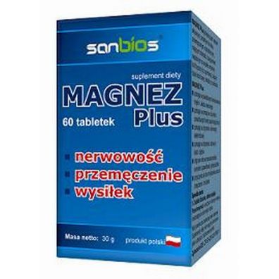 Sanbios Magnez Plus Suplement diety 60 tab.