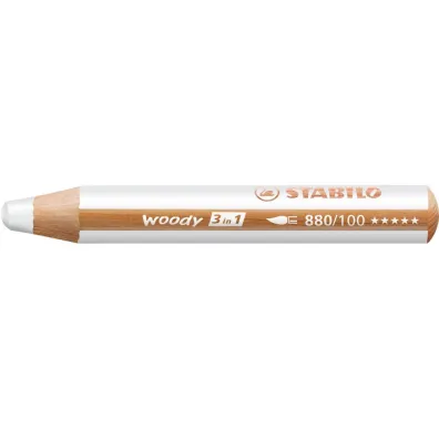 Stabilo Kredka drewniana XXL - Woody 3w1 - Bia�a (880/100)