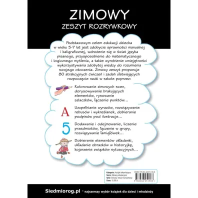 Zimowy zeszyt rozrywkowy. Zabawy edukacyjne