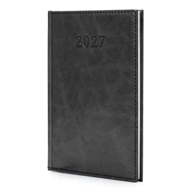 Kalendarz 2027 A5 Agenda Tygodniowy Czarny