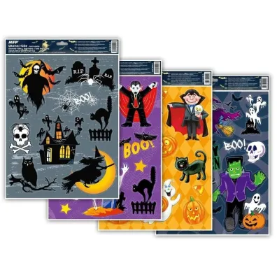MFP Naklejka Halloween brokat MIX 30x42cm