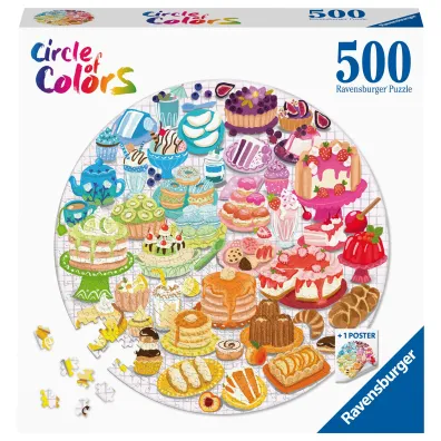 Puzzle okr�g�e 500 el. Circle of Colors. Paleta kolor�w. Desery Ravensburger