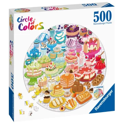 Puzzle okr�g�e 500 el. Circle of Colors. Paleta kolor�w. Desery Ravensburger